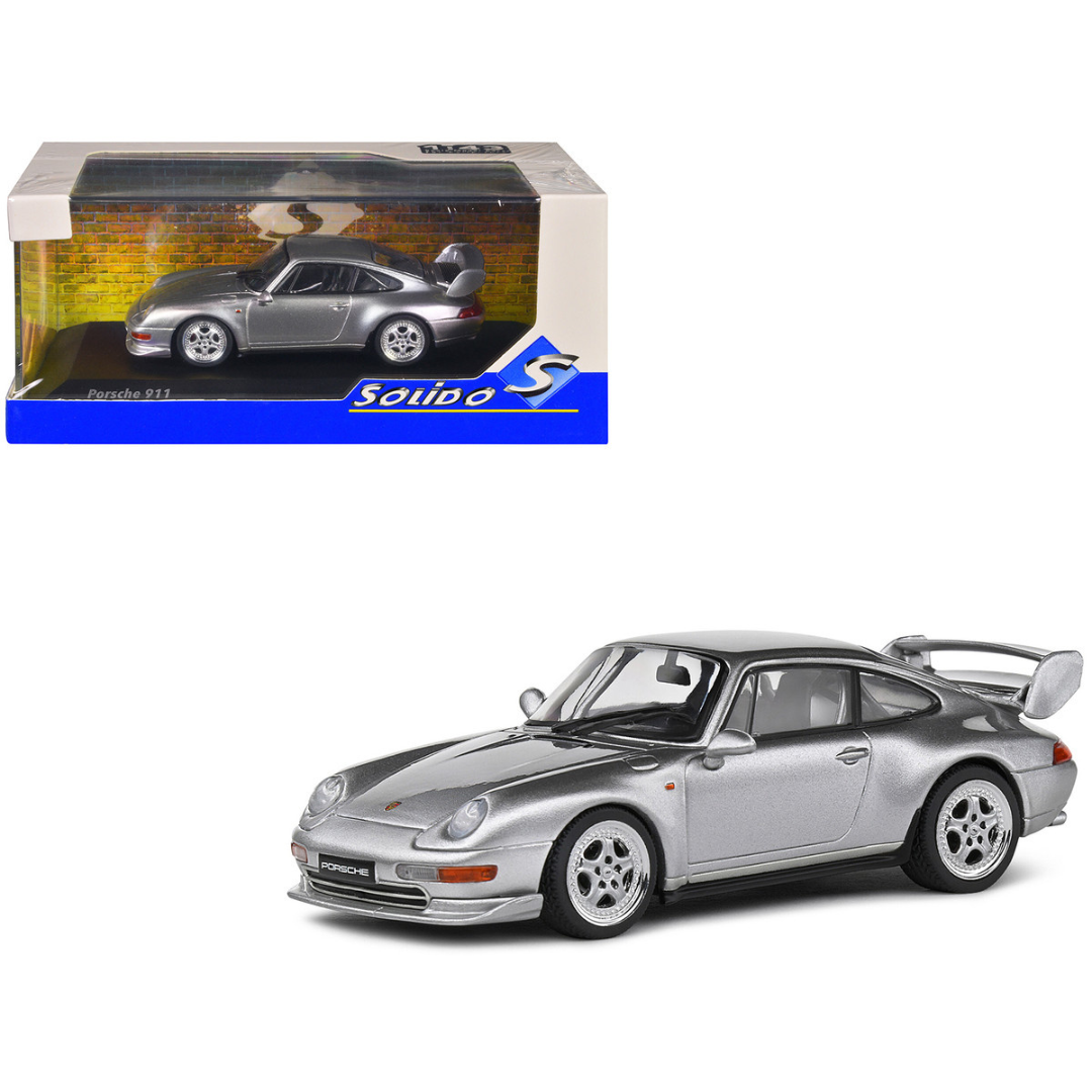 1993 Porsche 911 (993) RS Clubsport Polar Silver Metallic 1/43 Diecast Model Car