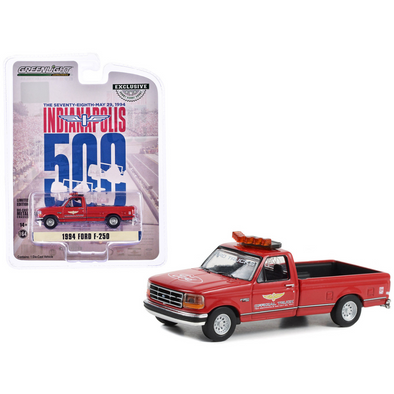 1994 Ford F-250 Pickup Truck Red "78th Annual Indianapolis 500 Mile Race Official Truck" "Hobby Exclusive" Series 1/64 Diecast Model Car