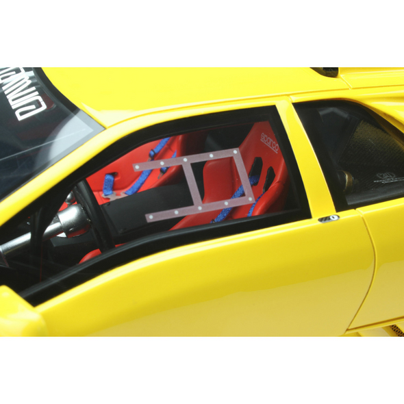 1995 Lamborghini Diablo Jota Corsa Yellow "Tamura" 1/18 Model Car by GT Spirit