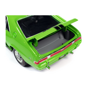 1969-amc-amx-big-bad-lime-green-with-black-stripes-muscle-car-corvette-nationals-mcacn-american-muscle-series-1-18-diecast-model-car-by-auto-world