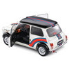 1998 Mini Cooper Sport White Metallic with Black Top and Stripes "Martini Racing" 1/18 Diecast Model Car by Solido