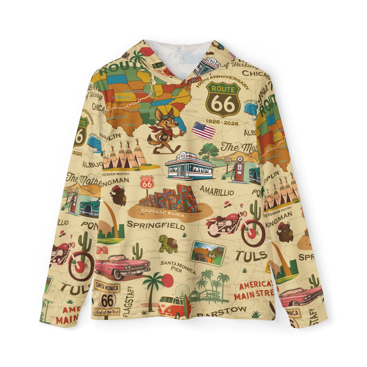 Legends of Route 66 100th Anniversary Unisex Sports Hoodie
