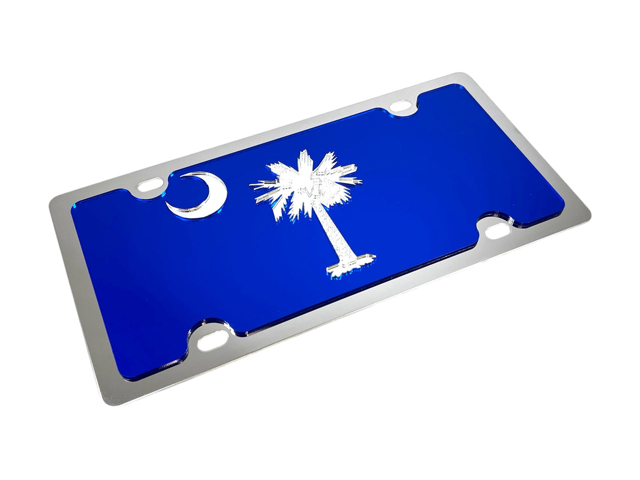 South Carolina State Flag Stainless Steel License Plate