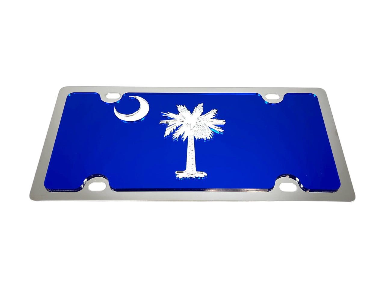 South Carolina State Flag Stainless Steel License Plate