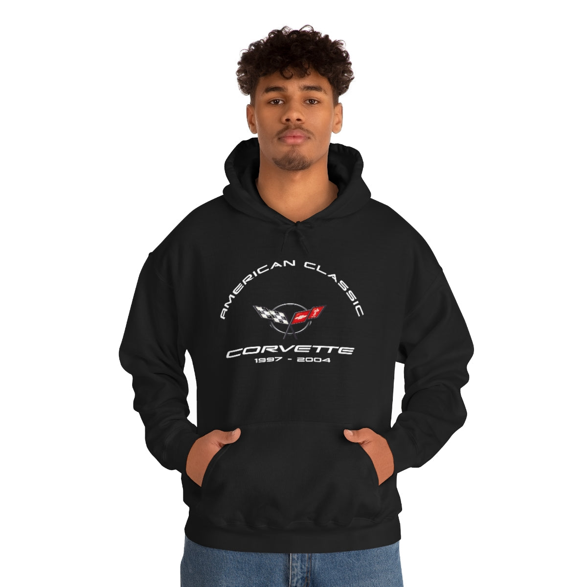 C5 Corvette Hoodie, Heavy Blend Hooded Sweatshirt, Unisex Pullover for Car Enthusiasts, Great Gift for Chevy Fans and Classic Sports Car Lovers