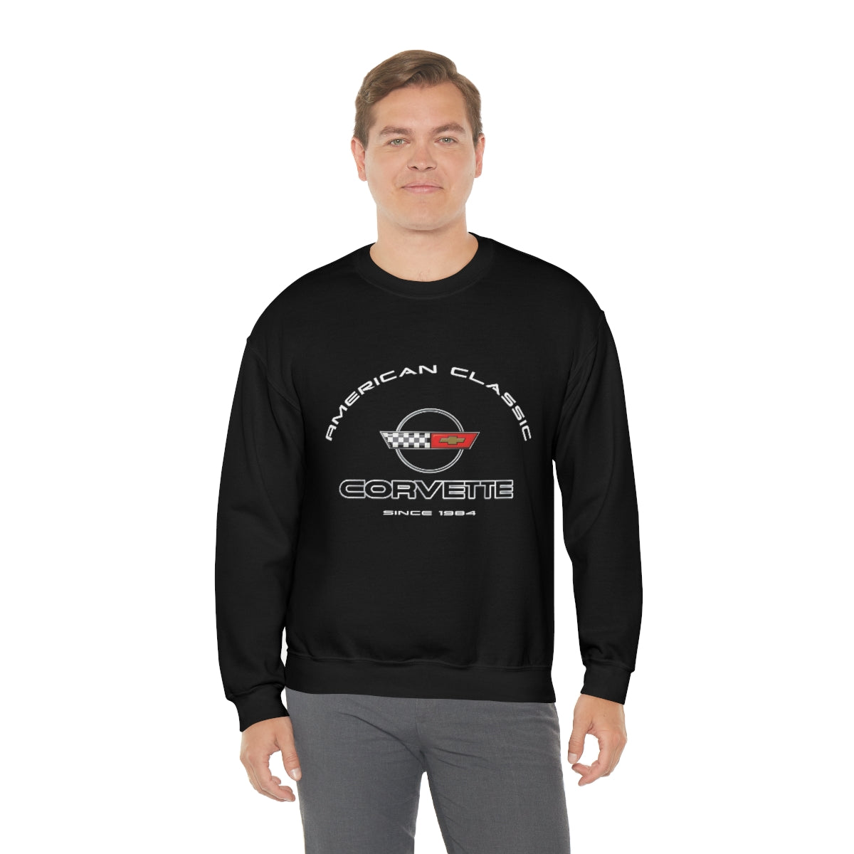 C4 Corvette Crew Neck Long Sleeve Heavy Duty Sweatshirt