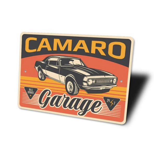 1st Generation Camaro Oil & Service Aluminum Sign