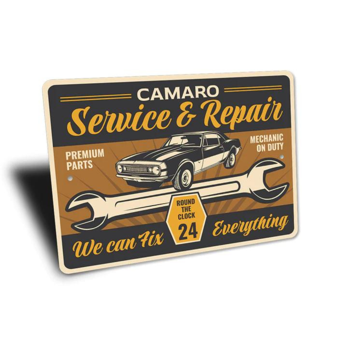 1st-generation-camaro-service-repair-aluminum-sign