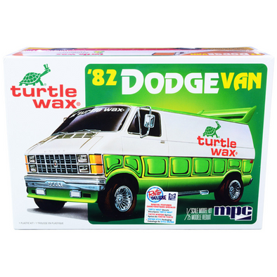 2-in-1 Skill 2 Model Kit 1982 Dodge Van "Turtle Wax" 1/25 Scale Model by MPC