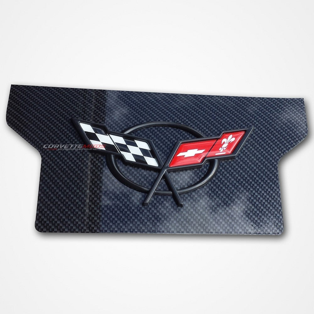 Hydro-Carbon-Fiber-Exhaust-Enhancement-Plate-w/Emblem-200957-Corvette-Store-Online