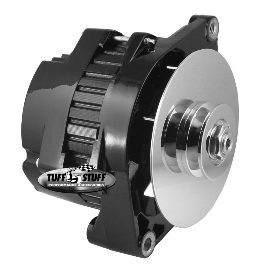 Stealth-Black-Large-Case-140-Amp-Alternator---6--Groove-Pulley-201236-Corvette-Store-Online