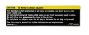 1990-1996 Corvette Sunvisor Air Bag Warning Label - CA-20223-Corvette-Store-Online