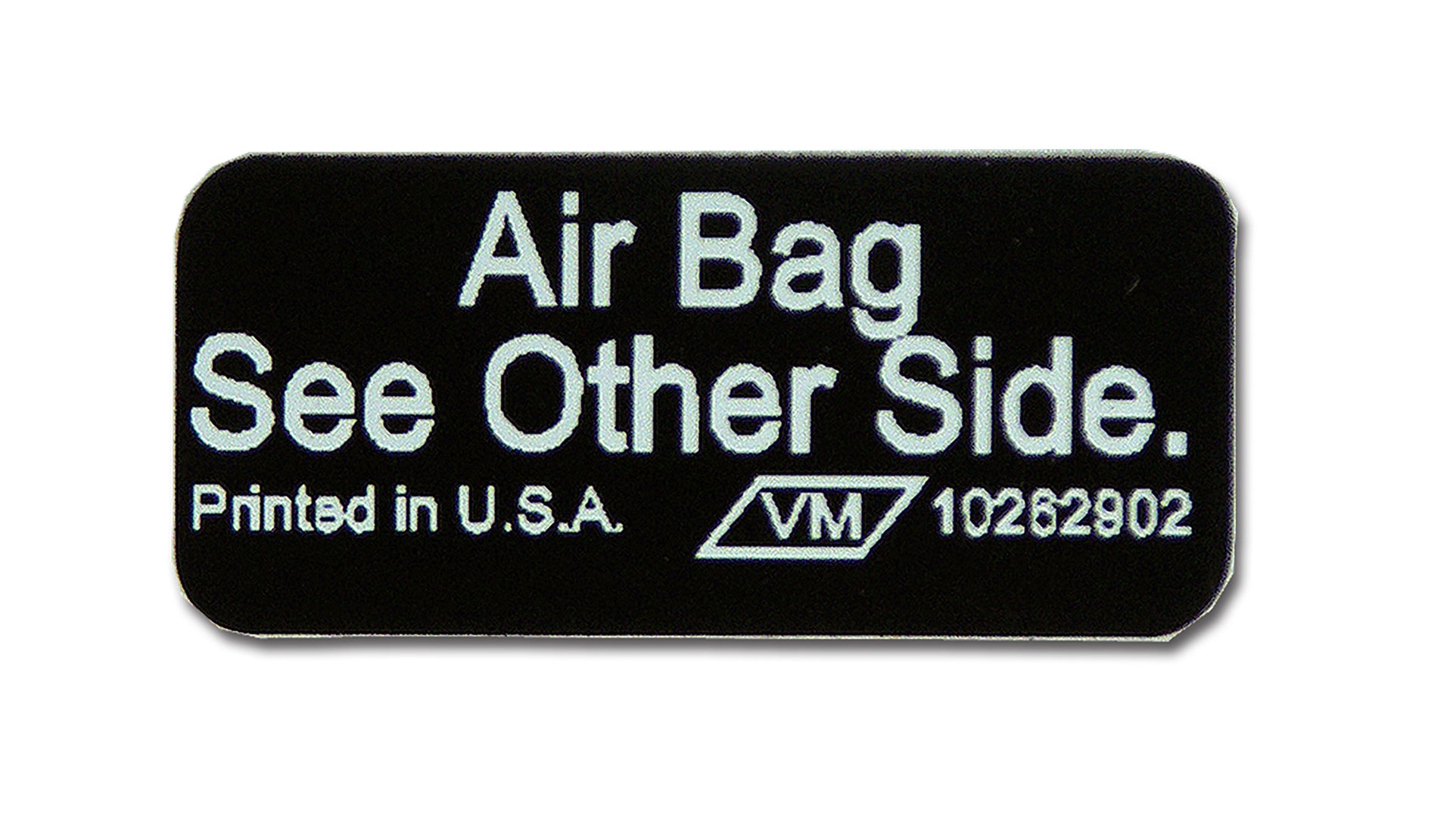 1990-1996 Corvette Sunvisor Air Bag Warning Label - CA-20224-Corvette-Store-Online
