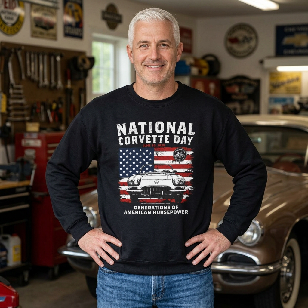 National Corvette Day 2026 Crewneck Sweatshirt – Limited Edition (Through June 30, 2026)