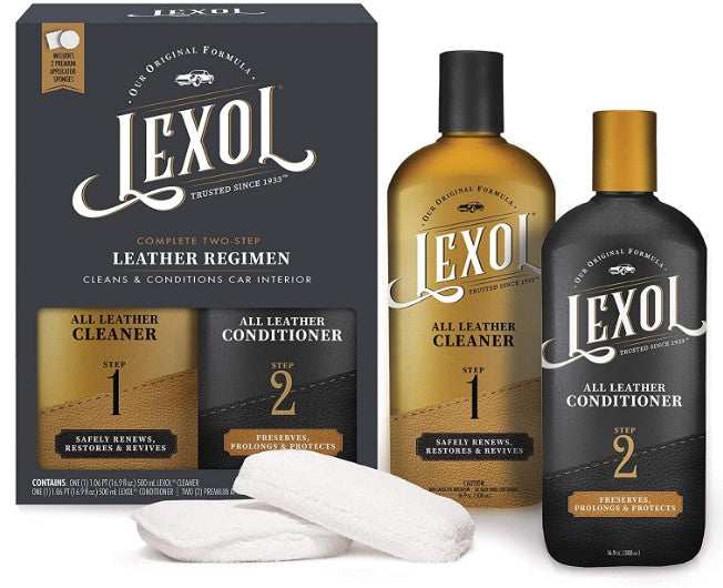 Leather-Seat-Cleaner-&-Protectant-Kit---Lexol-204147-Corvette-Store-Online