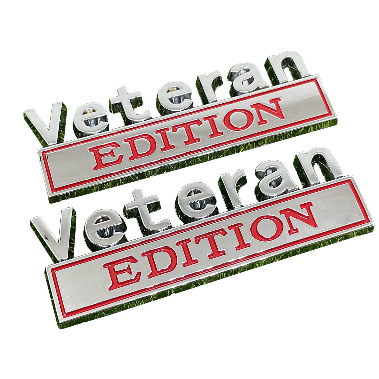 Veteran-Edition-Car-Emblem-Fender-Badge---Black/Silver-210643-Corvette-Store-Online