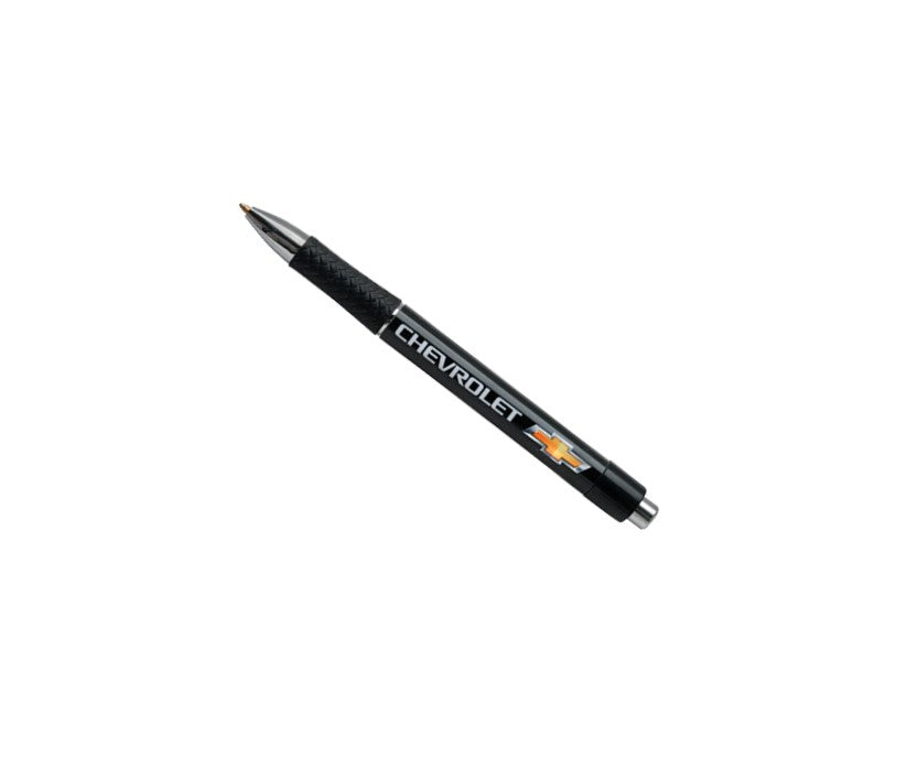 1953-2023 Corvette Gold Bowtie Elite Ballpoint Pen - White - CA-212756-Corvette-Store-Online