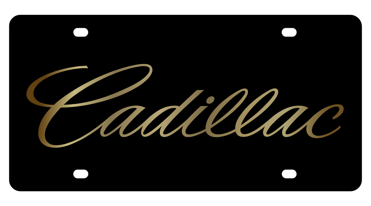 Cadillac Script Acrylic License plate