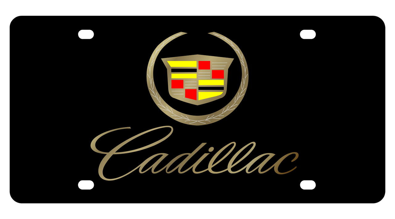 Cadillac Script Acrylic License Plate