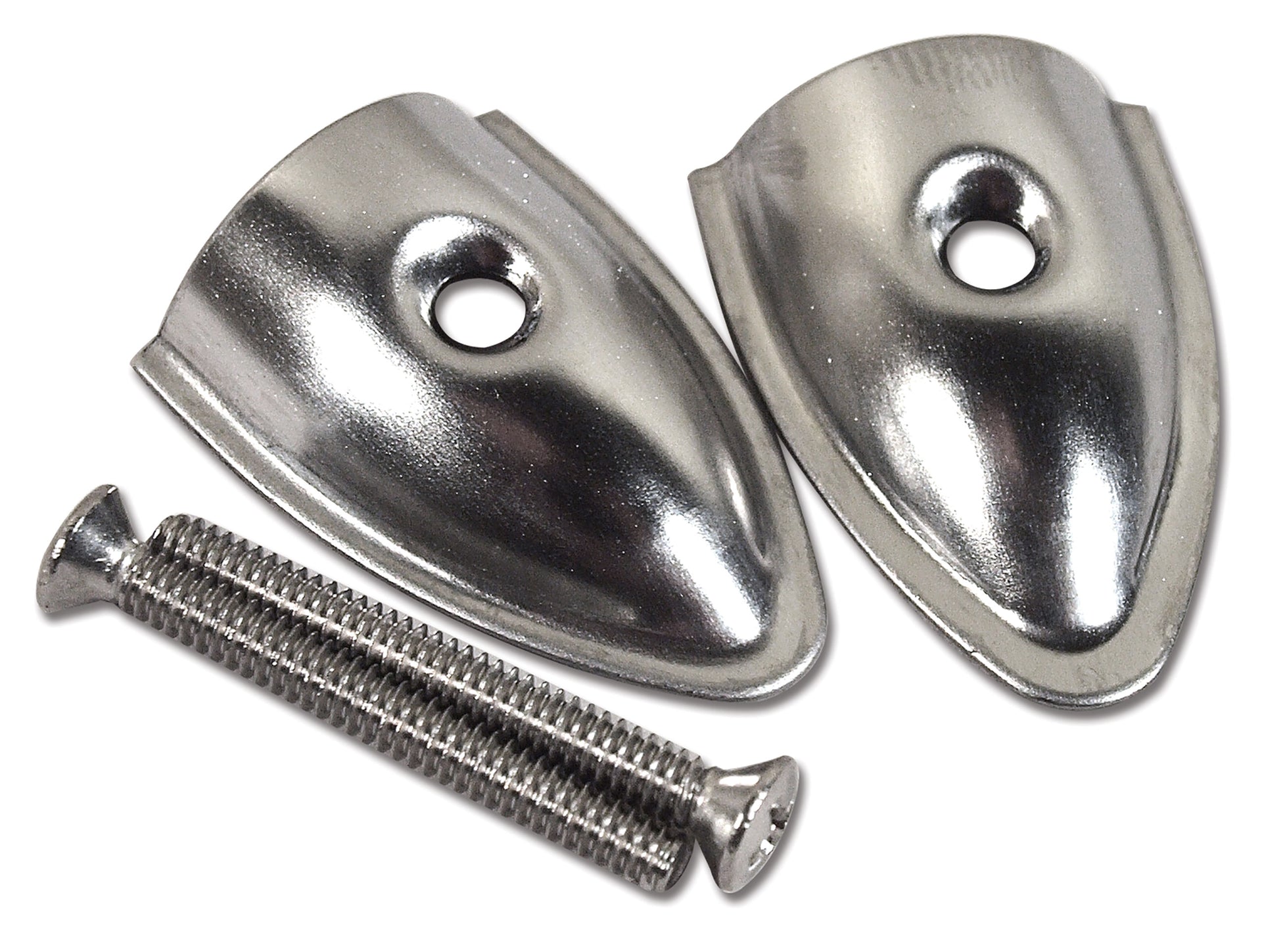 1956-1975 Corvette Convertible Top Trim End Caps & Screws. 4 Piece - CA-23542-Corvette-Store-Online