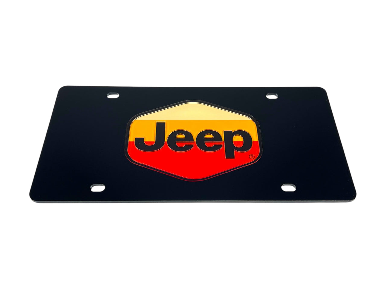 Retro Jeep Logo Acrylic License Plate
