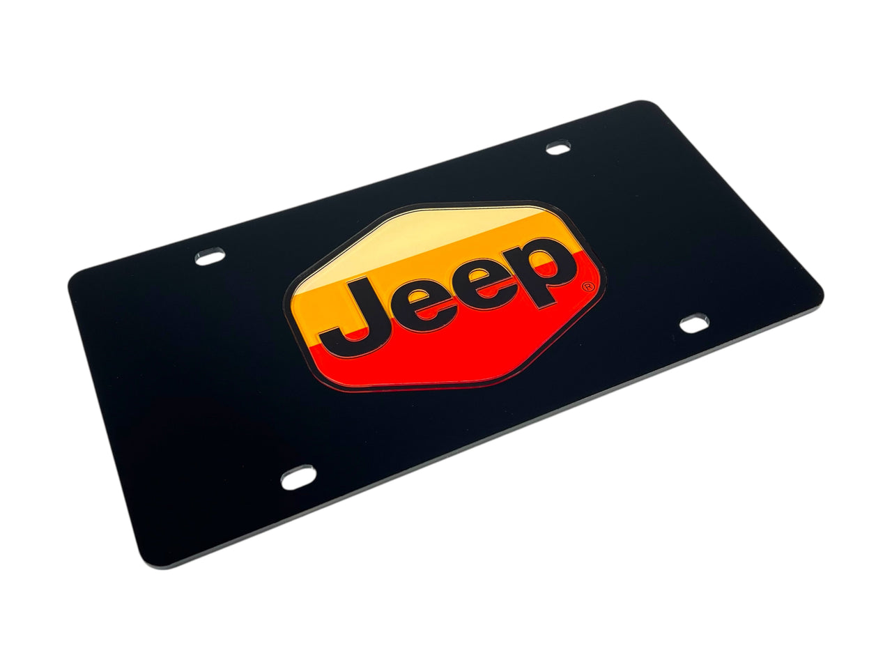 Retro Jeep Logo Acrylic License Plate