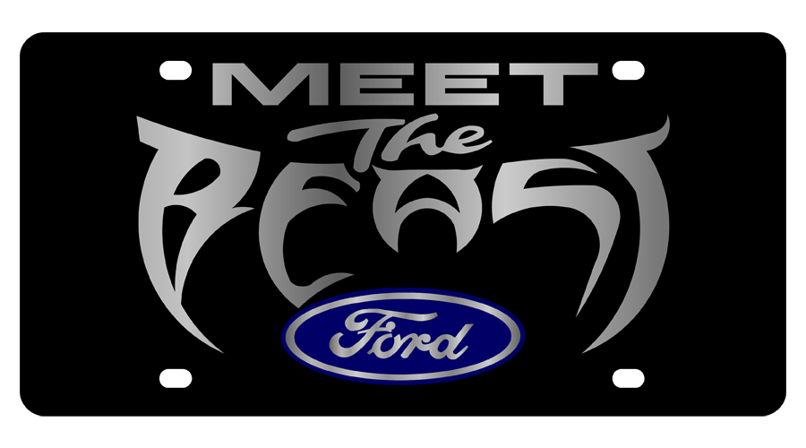 Ford Meet the Beast Acrylic License Plate