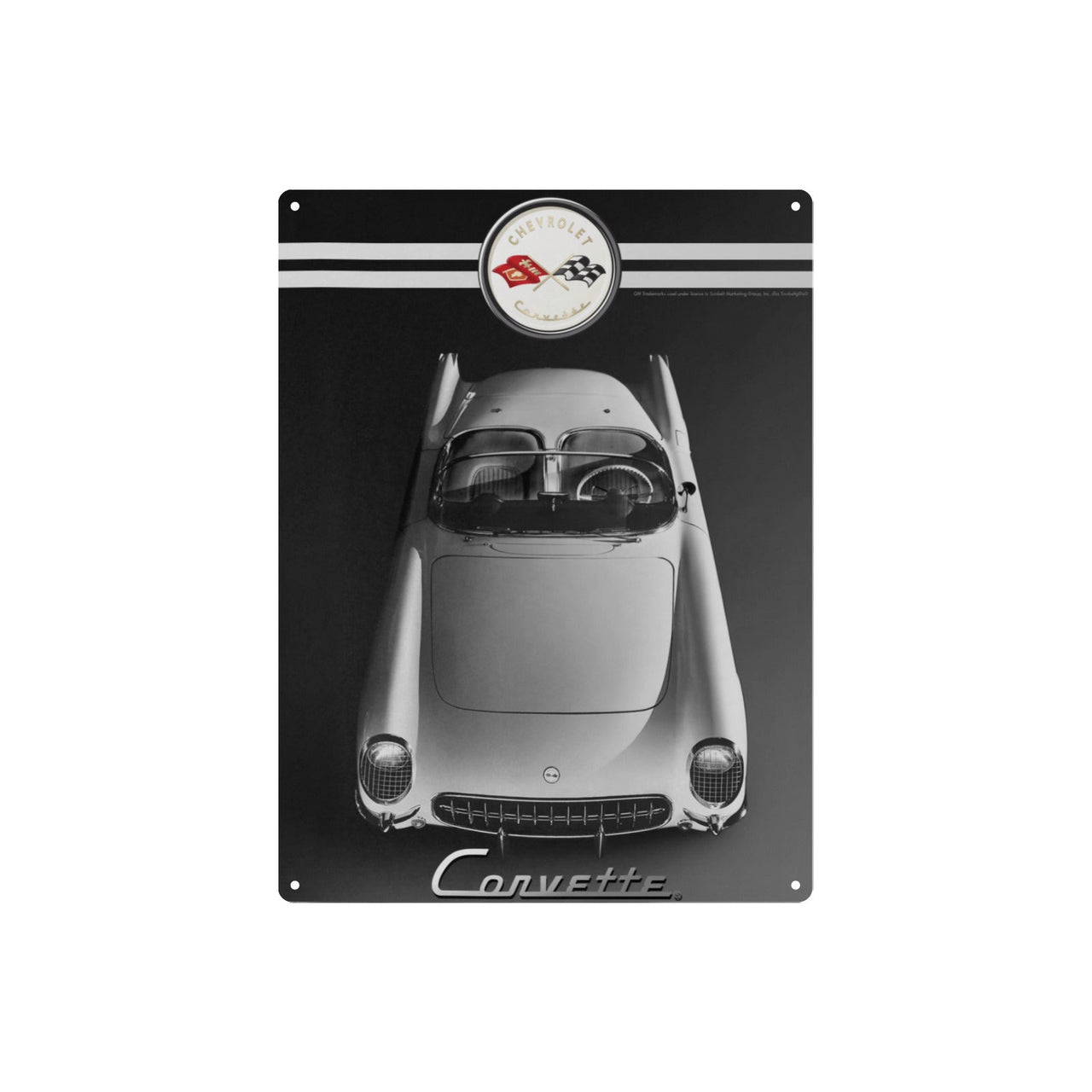 Corvette 1953 C1 Tin Sign 12" x 16" Vintage Muscle Car Wall Art, Classic Muscle Car Decor for Garage, Man Cave, Bar, or Home