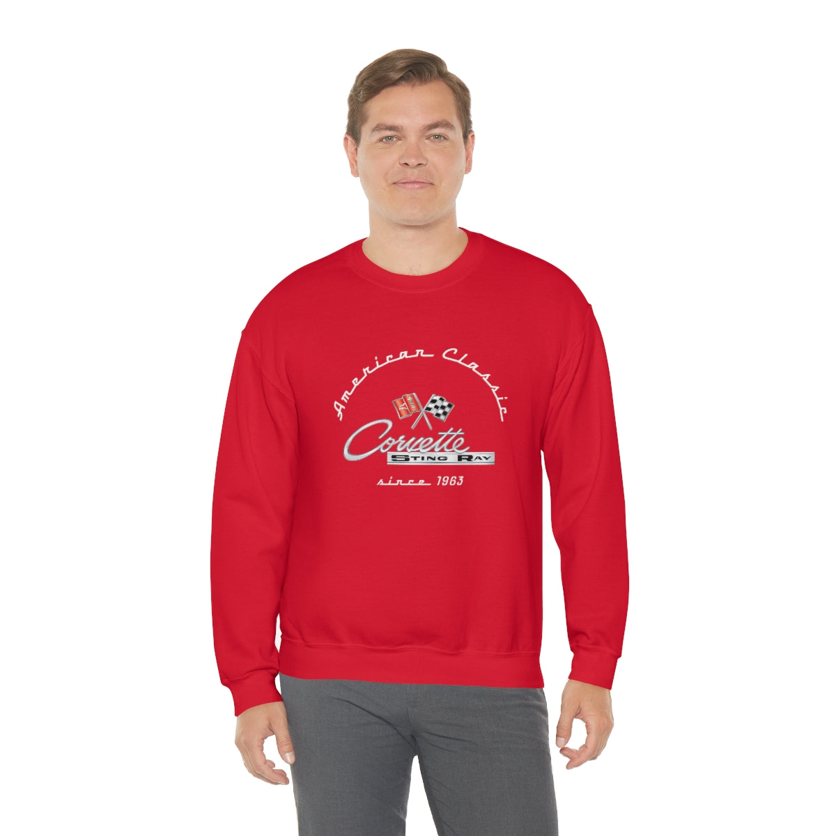 C2 Corvette Stingray Crew Neck Long Sleeve Heavy Duty Sweatshirt