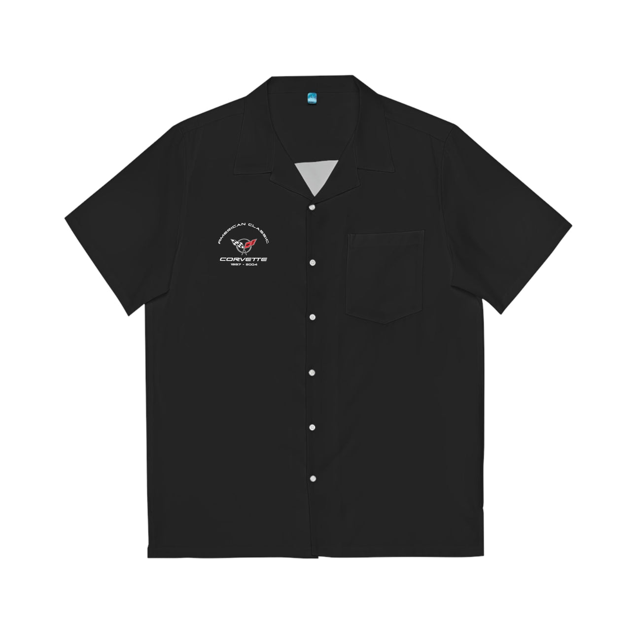 C5 Chevy Corvette Men's Hawaiian Shirt, Short Sleeve Button-Up with Chest Pocket, Classic Car Enthusiast Apparel, Gift for Corvette Owners