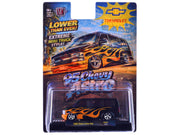 1995 Chevrolet Astro Van Black with Orange Flames Limited Edition to 12804 pieces Worldwide 1/64 Diecast Model Car