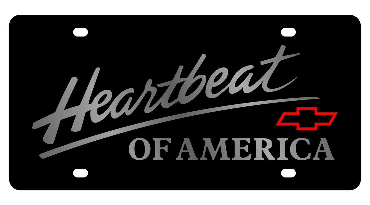Chevrolet Heartbeat of America Carbon Steel License Plate