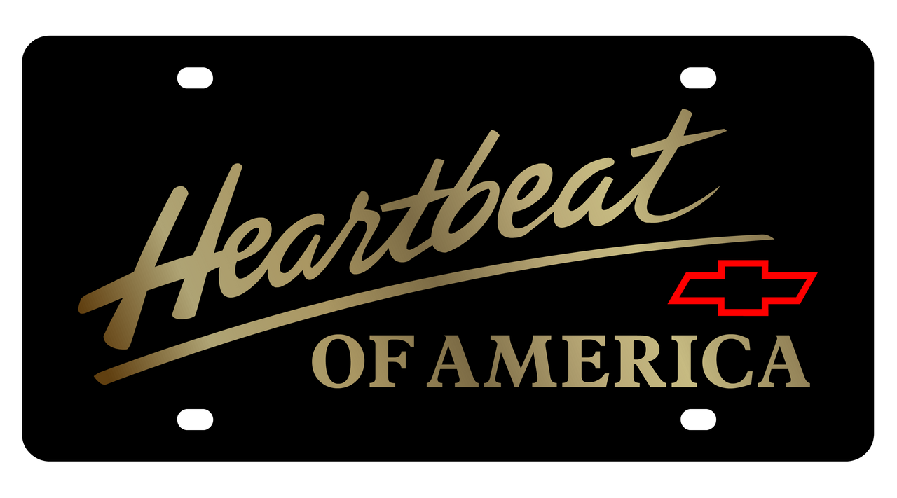 Chevrolet Heartbeat of America Carbon Steel License Plate
