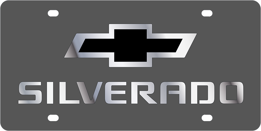 Chevrolet Silverado Carbon Steel License Plate