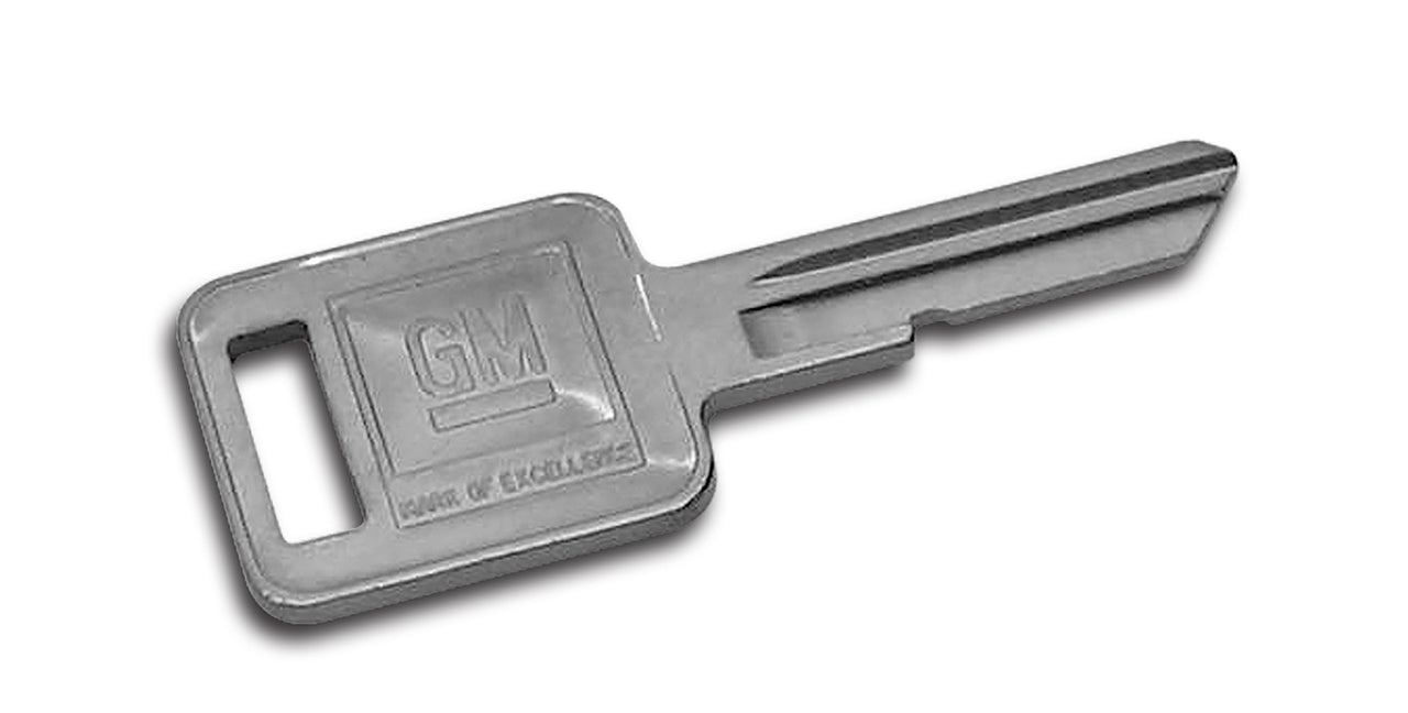 1969-1981 Corvette Key Blank. Square E (69,73,77,81) - CA-33935-Corvette-Store-Online