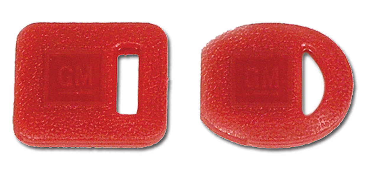 1969-1996 Corvette Key Head Covers. Red - Square & Oval - CA-33945-Corvette-Store-Online