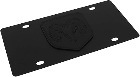 Ram Head Carbon Steel License Plate