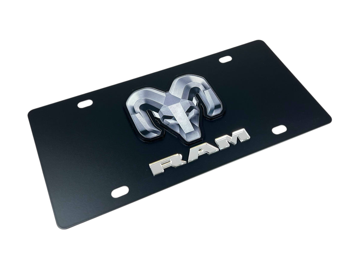 Only Rams Rear Plate Ram Carbon Steel License Plate