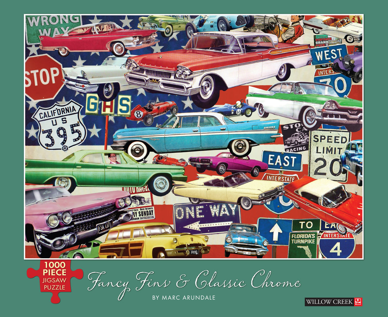 Fancy Fins and Classic Chrome 1000-piece Puzzle