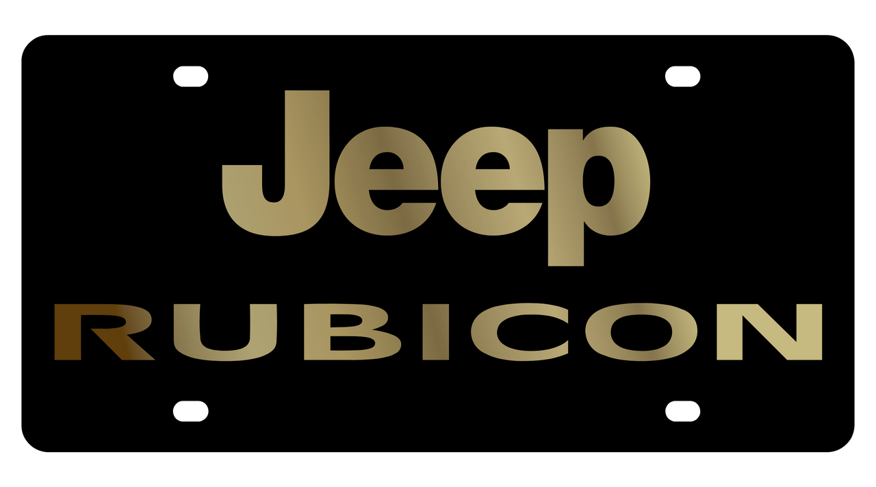 Jeep Rubicon Carbon Steel License Plate