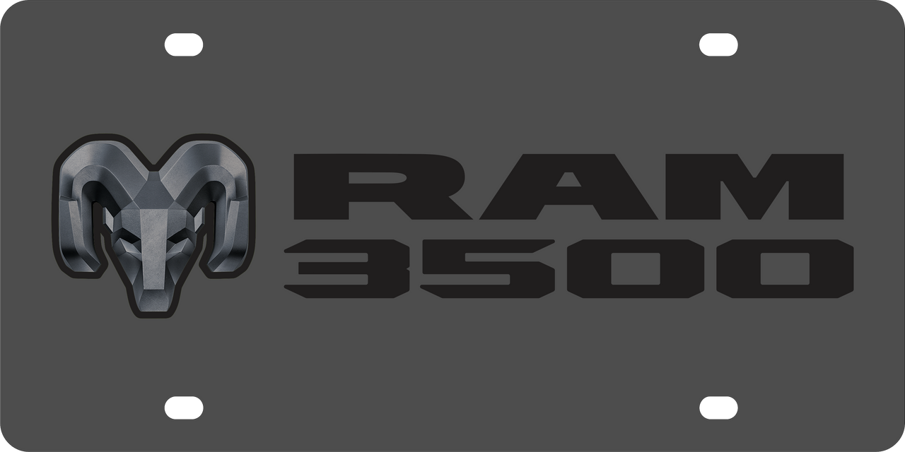 Dodge Ram 3500 Carbon Steel License Plate