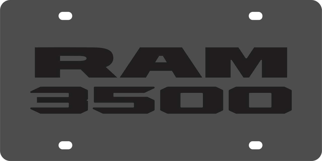 Dodge Ram 3500 Carbon Steel License Plate