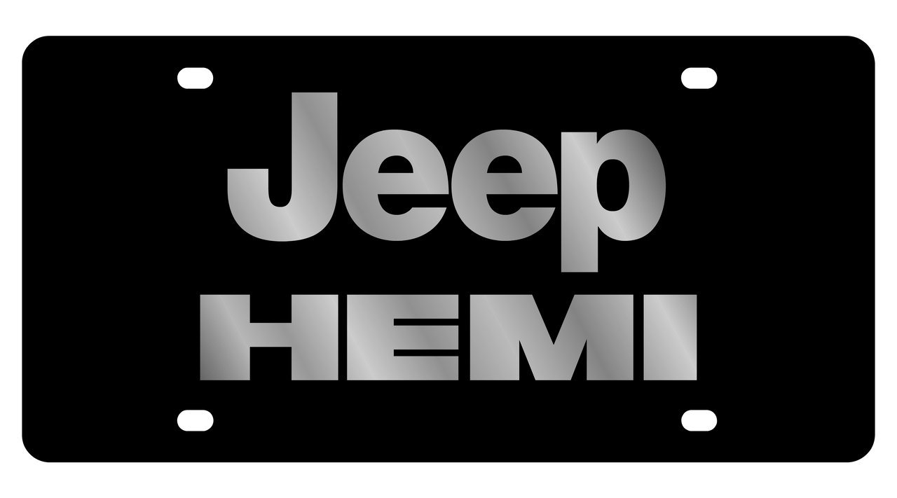 Jeep HEMI Carbon Steel License Plate