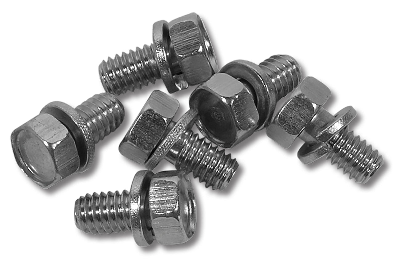 1963-1967 Corvette Vent Regulator Bracket Mount Bolts. Coupe 6 Piece Set - CA-34690-Corvette-Store-Online