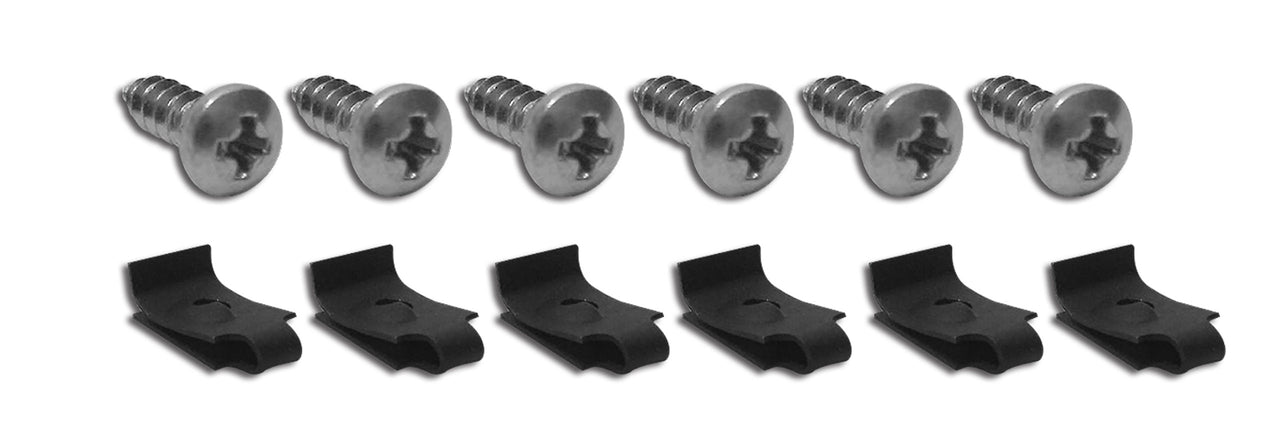 1963-1965 Corvette Exhaust Bezel Mount Screws & Nuts. 12 Piece Set - CA-34694-Corvette-Store-Online