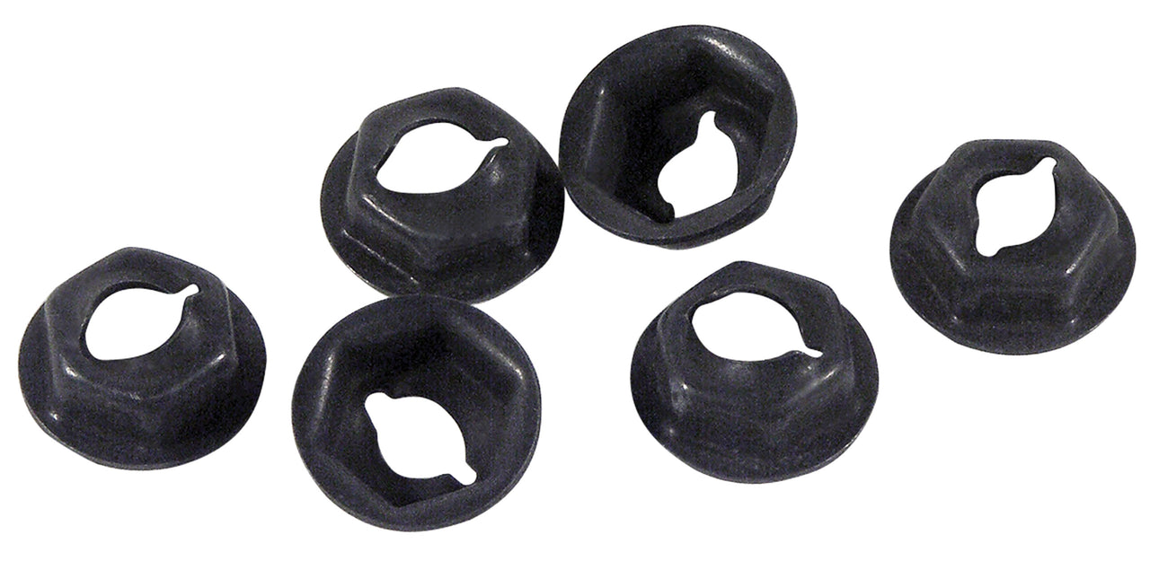 1966-1967 Corvette Exhaust Bezel Mount Nuts. 6 Piece Set - CA-34695-Corvette-Store-Online