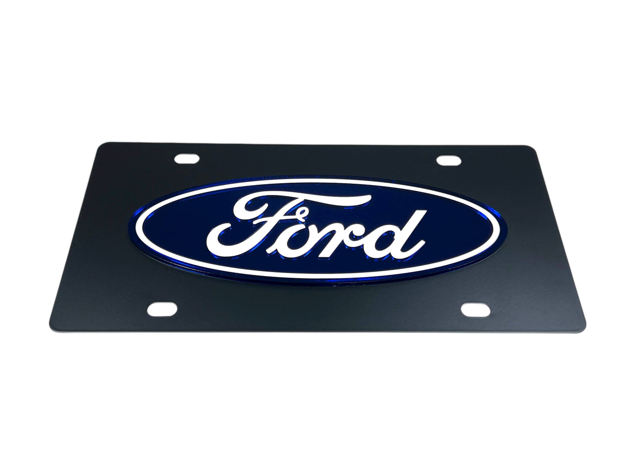 Ford Oval Carbon Steel License Plate