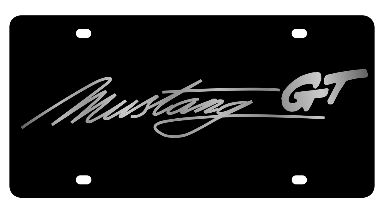 Ford Mustang GT Carbon Steel License Plate