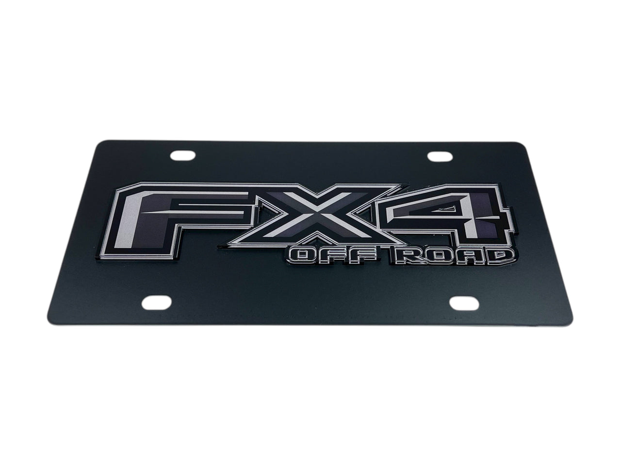 Ford FX4 Monochromatic Carbon Steel License Plate