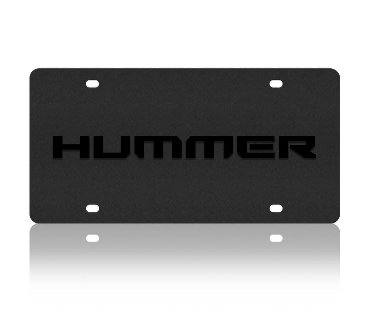 Hummer Blacked Out Carbon Steel License Plate